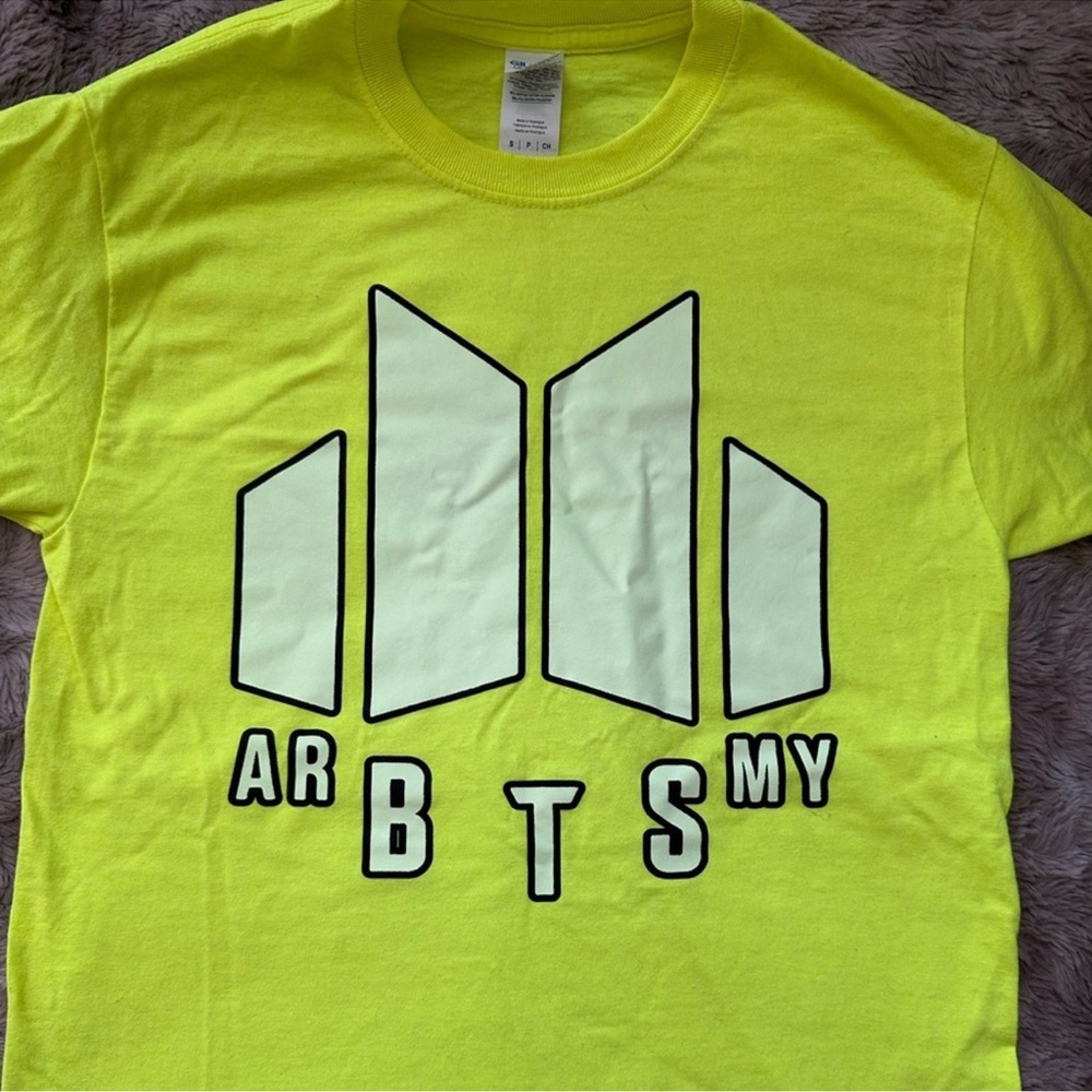 BTS Neon Yellow Small Shirt